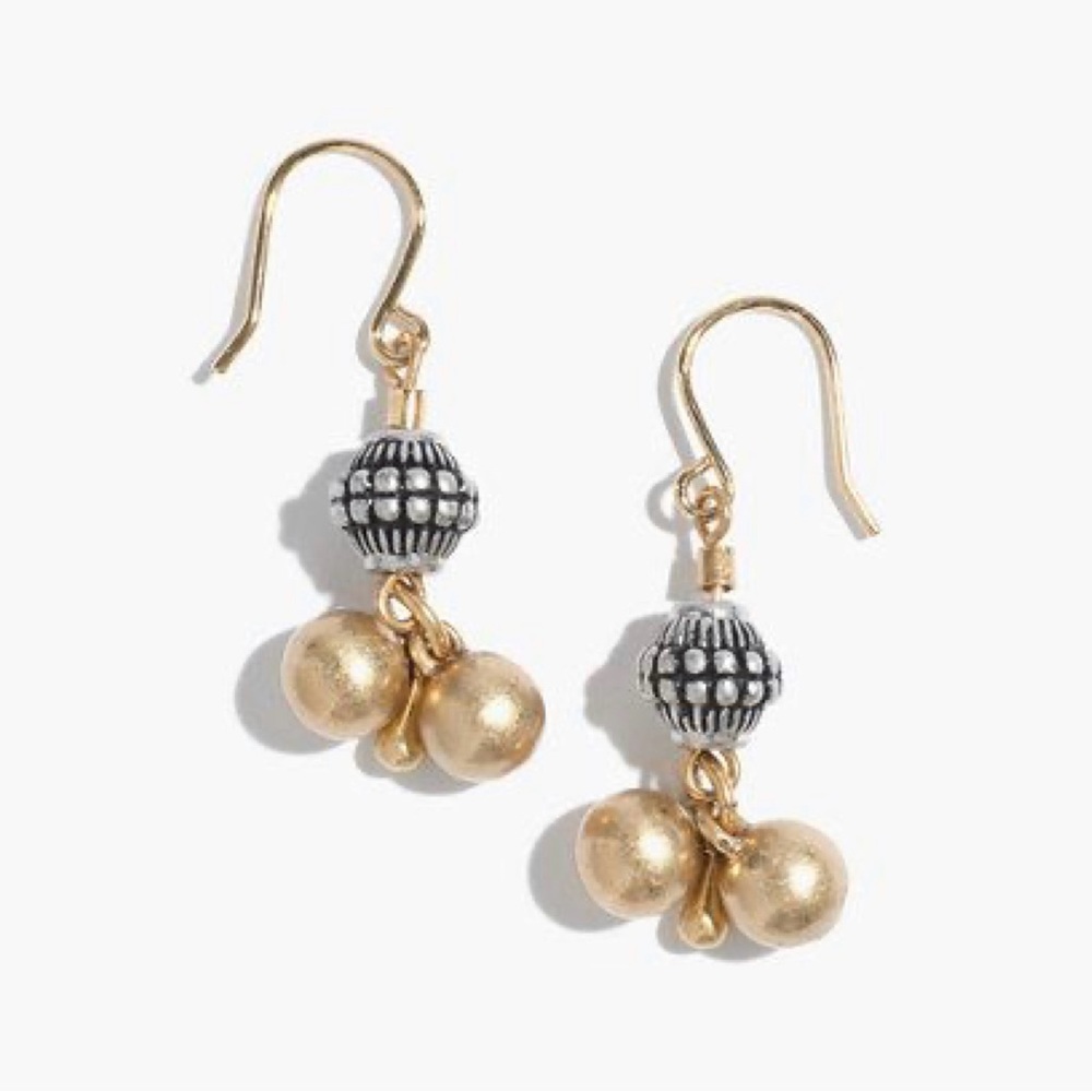 Madewell Dropseed Mixed Metal Earrings NWT